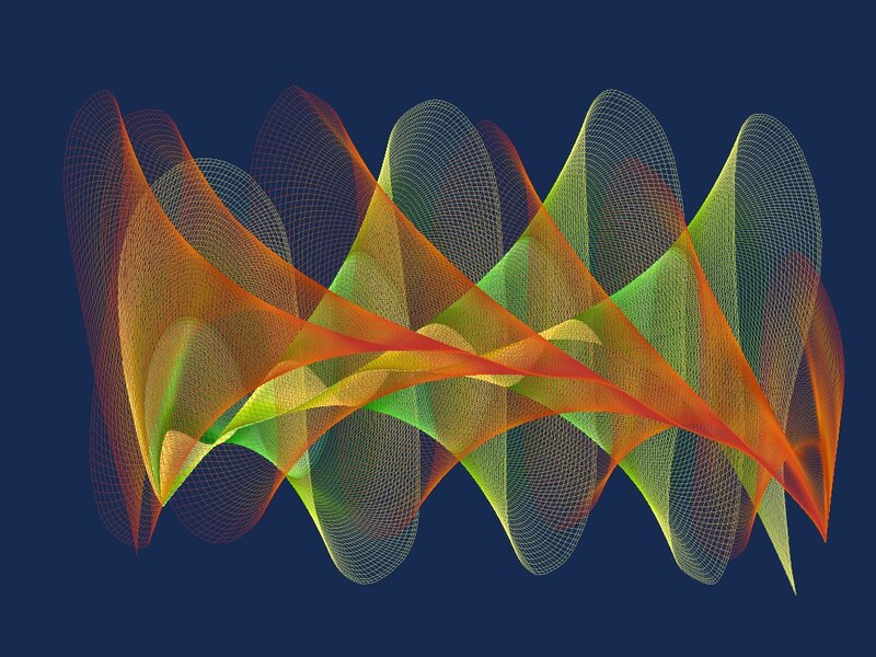 Colorful Wave Patterns — Orange
