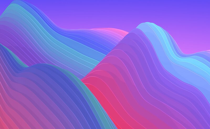 Colorful Wave Patterns — Purple, Calm