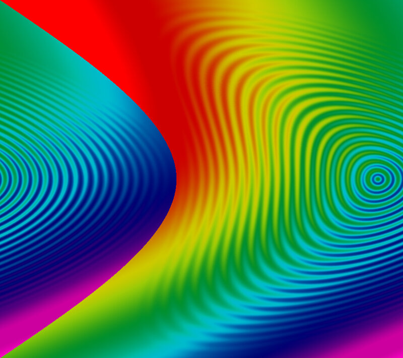 Colorful Wave Patterns — Red
