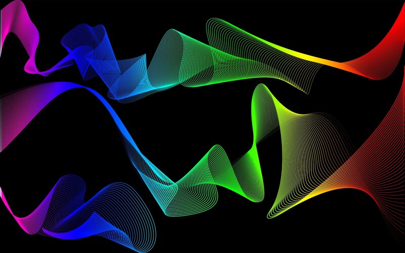 Colorful wave patterns