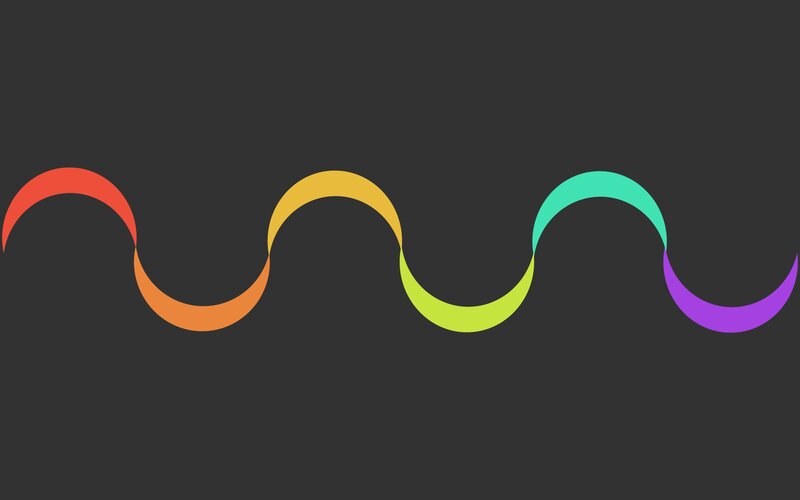 Colorful Wave Shapes