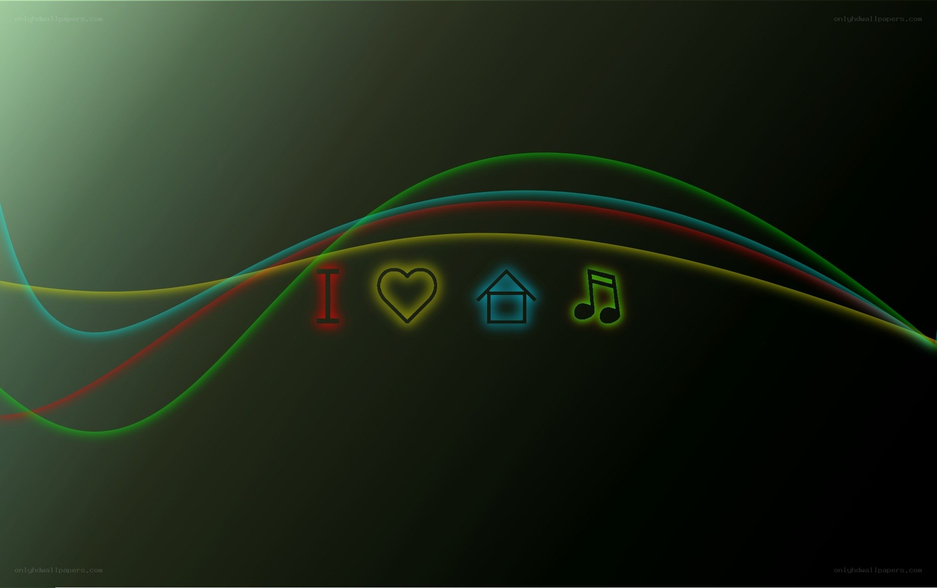 colorful wave with icons