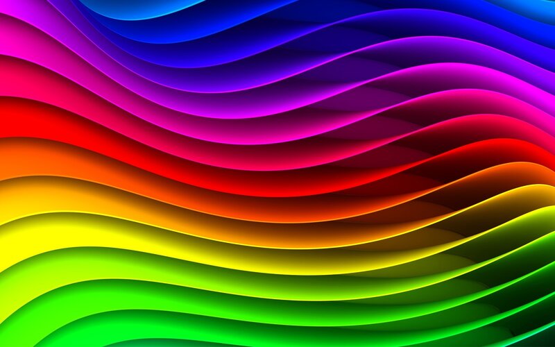 Colorful Wavy Layers — Green