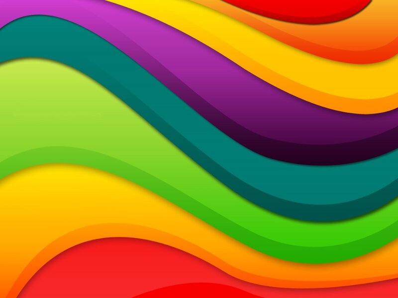 Colorful Wavy Layers — Red, Vibrant