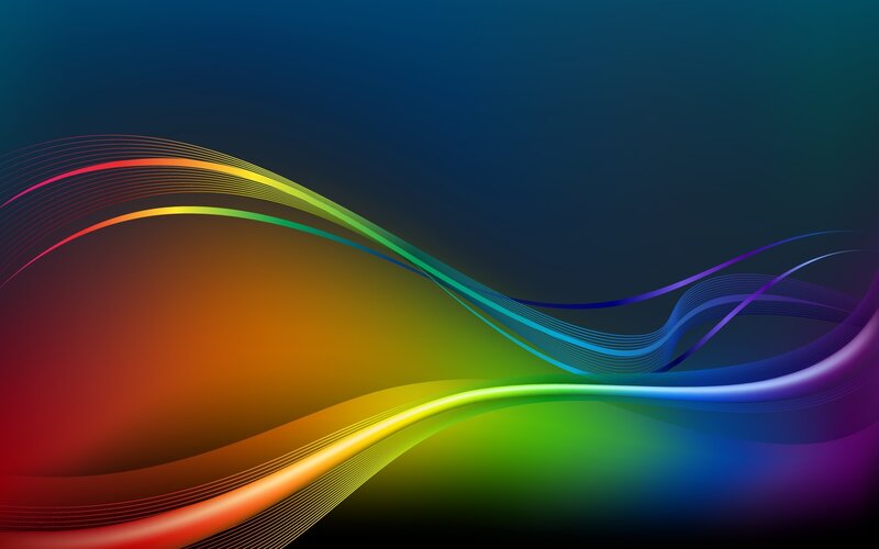 Colorful Wavy Lines — Blue, Dynamic, Abstract, Curves