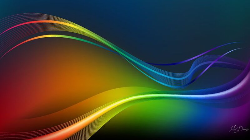 Colorful Wavy Lines — Blue, Dynamic, Abstract