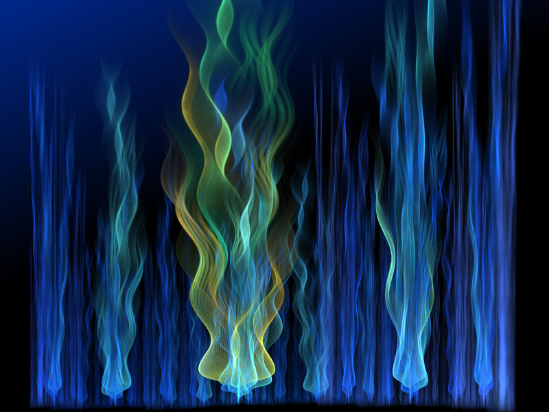 Colorful Wavy Lines — Blue, Dynamic