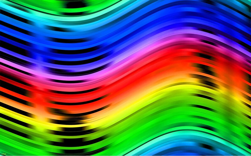 Colorful Wavy Lines — Green
