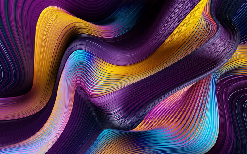 Colorful Wavy Lines — Purple