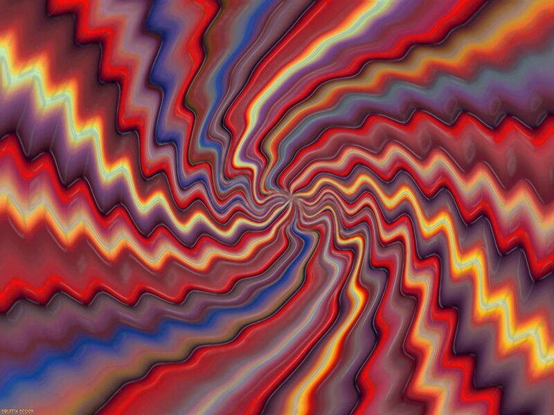 Colorful Wavy Lines — Red, Hypnotic