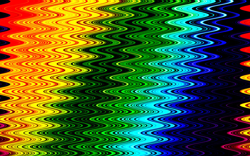 Colorful Wavy Lines — Red, Vibrant