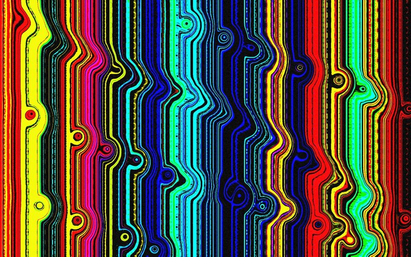 Colorful Wavy Lines — Yellow