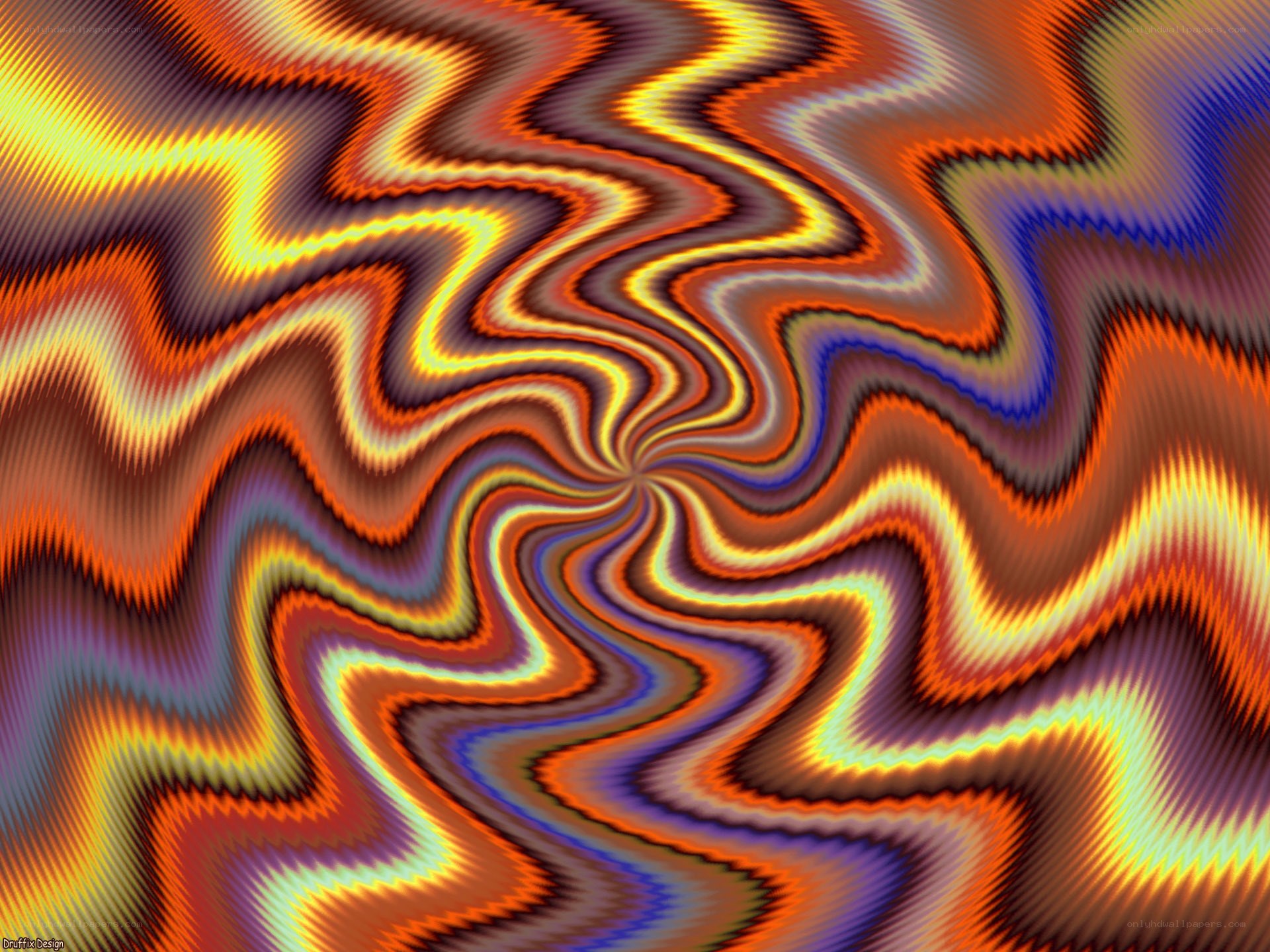 Colorful wavy pattern design