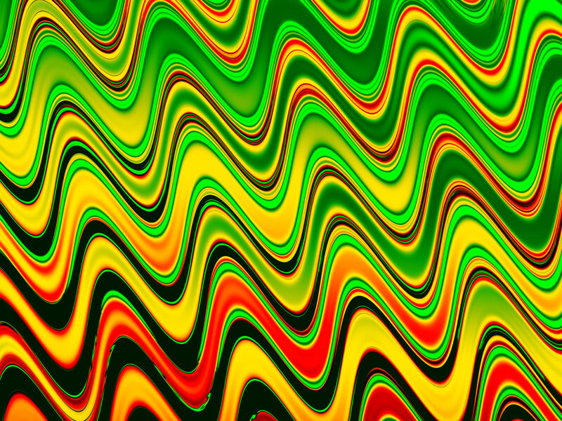Colorful Wavy Pattern — Green
