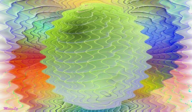 Colorful Wavy Pattern — Green, Vibrant