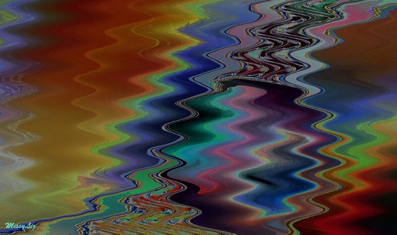 Colorful Wavy Patterns — Blue