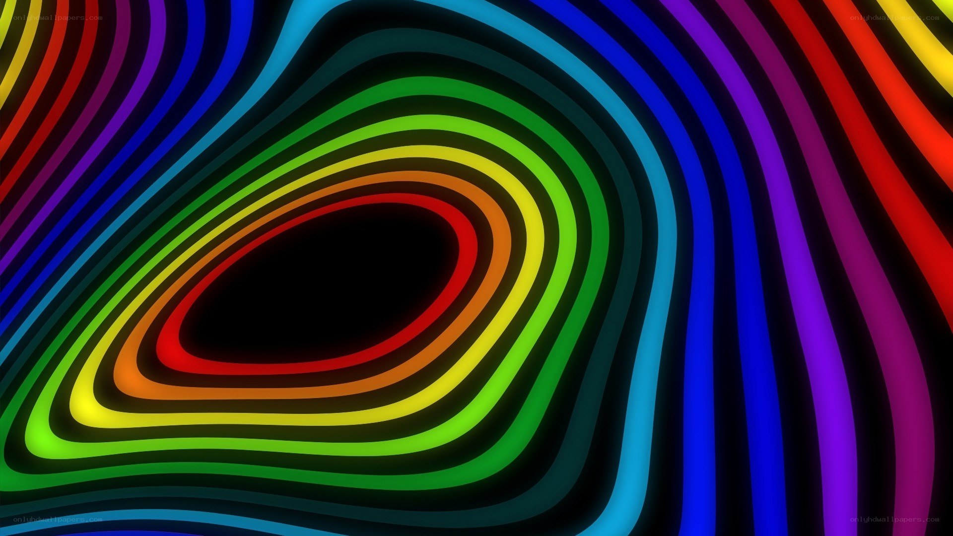 colorful wavy rainbow pattern