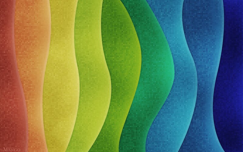 Colorful Wavy Stripes — Green