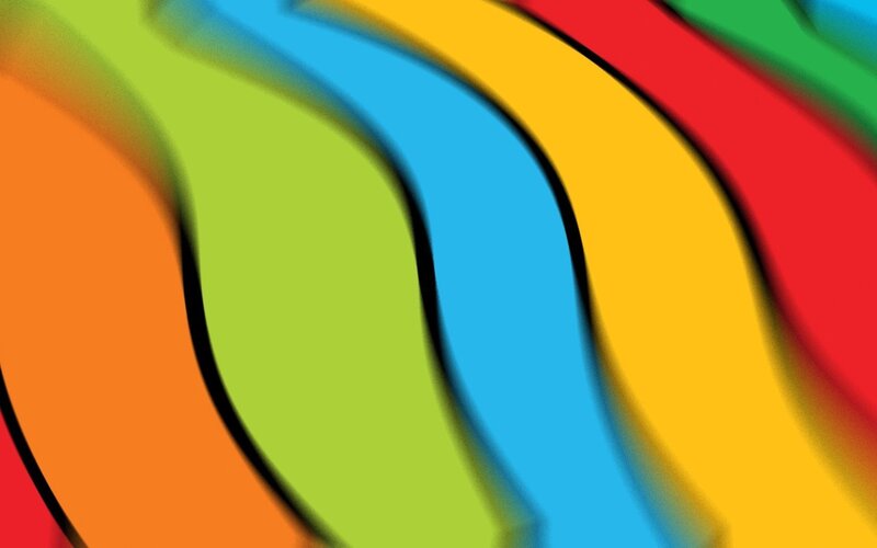 Colorful Wavy Stripes — Orange, Vibrant
