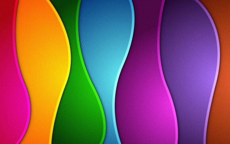 Colorful Wavy Stripes — Purple, Vibrant
