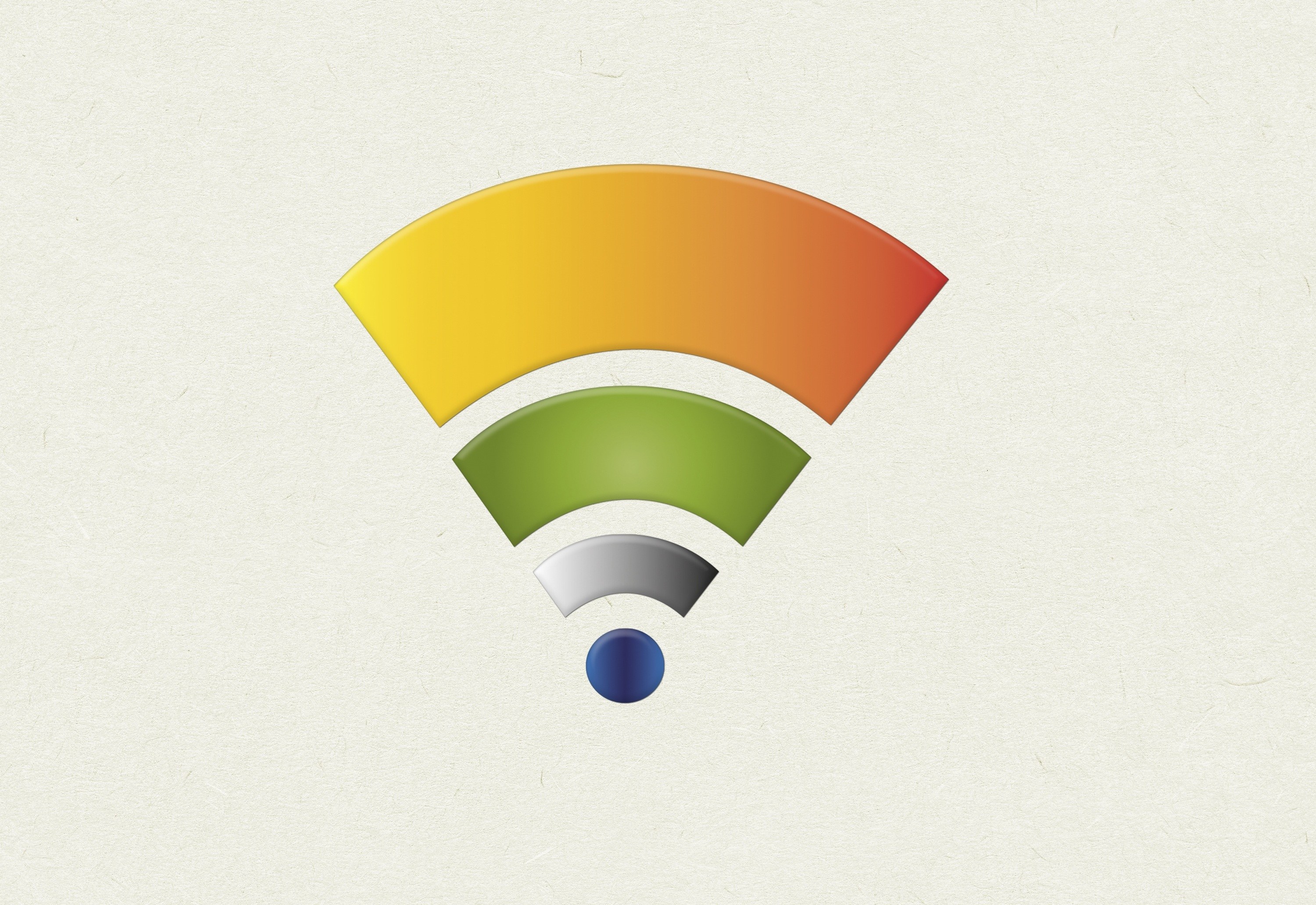 Colorful Wi-Fi symbol