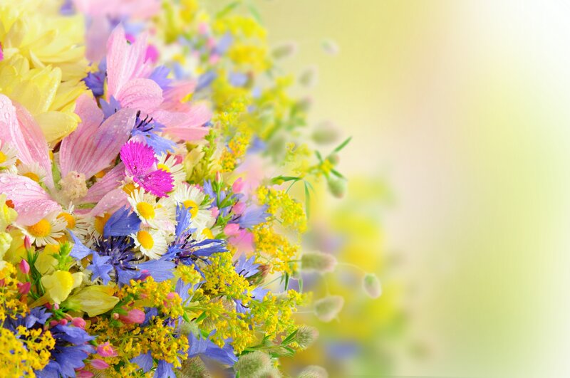 Colorful Wildflower Bouquet — Yellow, Bright