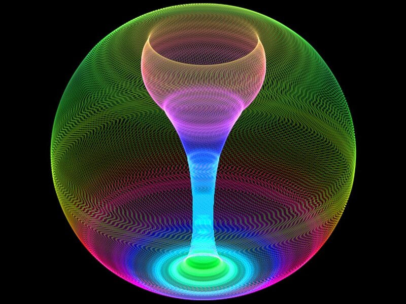 Colorful wine glass fractal
