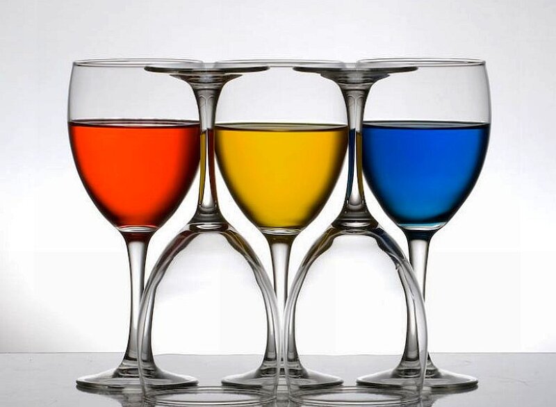 Colorful wine glasses