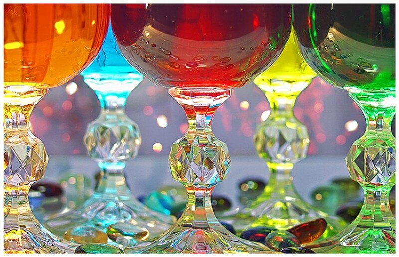 Colorful Wine Glasses — Red