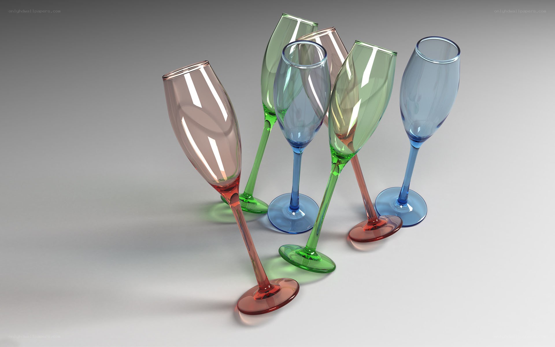 Colorful wine glasses