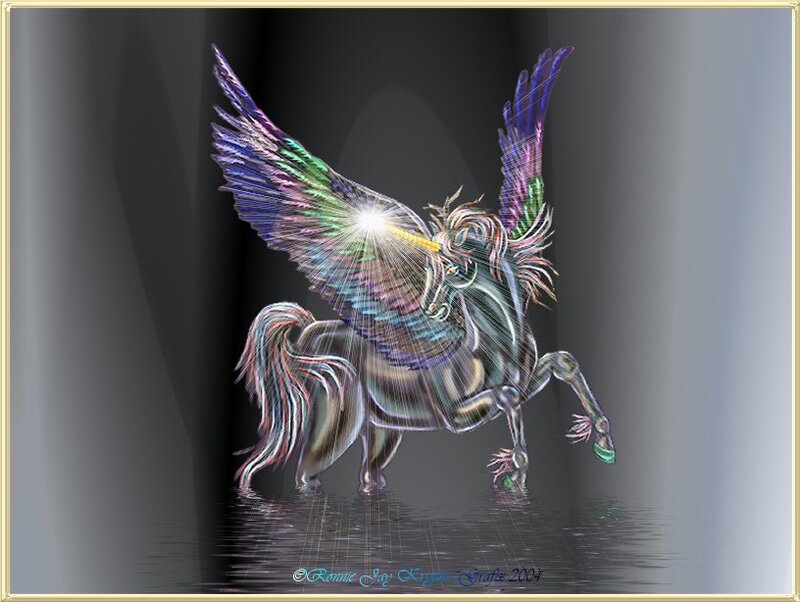 colorful winged unicorn