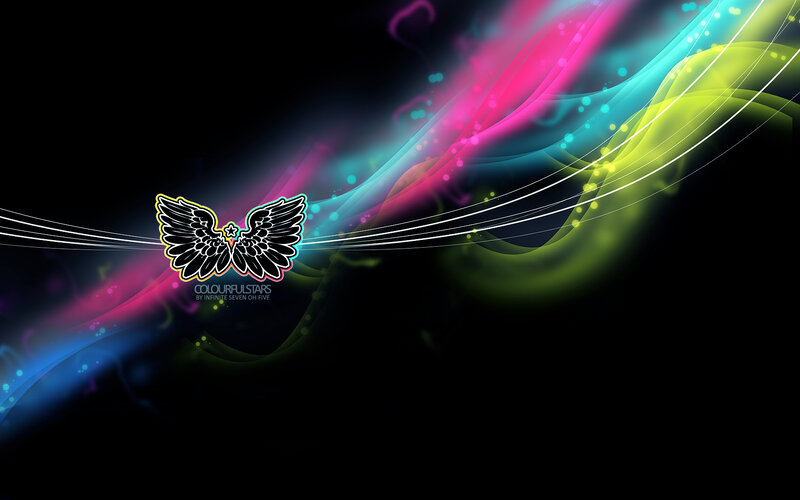 Colorful wings abstract background