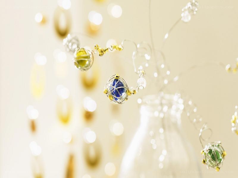 Colorful wire bead ornaments