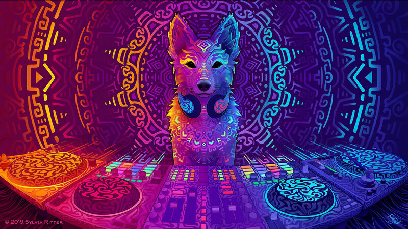 Colorful Wolf Dj