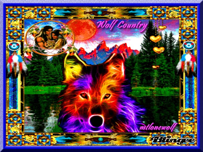 Colorful Wolf Head — Purple