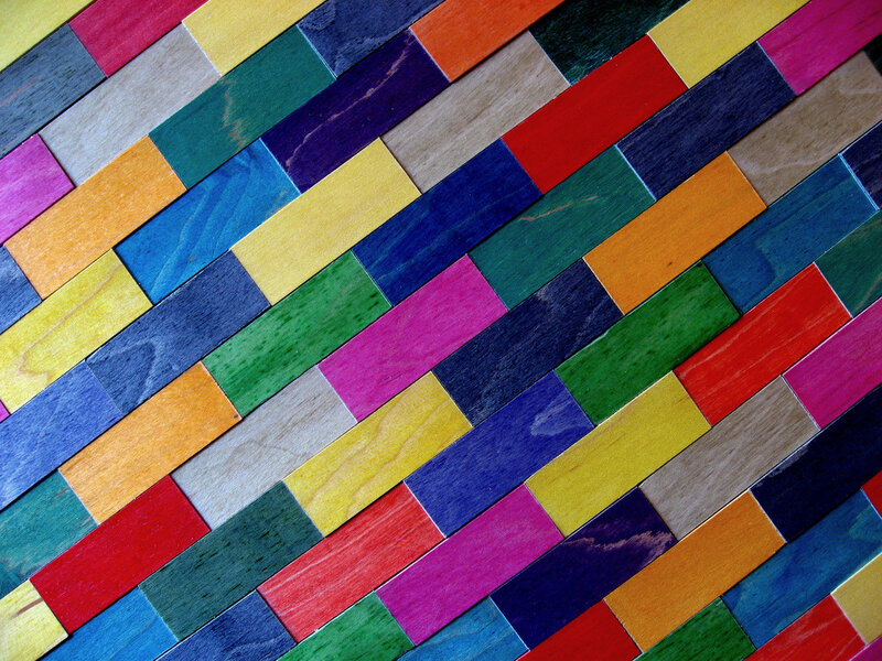 colorful wooden blocks pattern