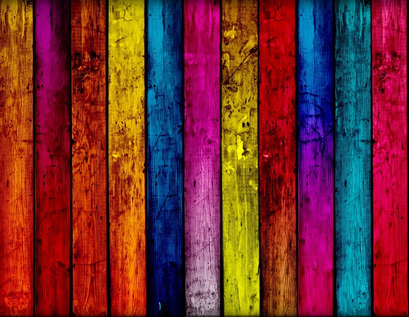 colorful wooden planks