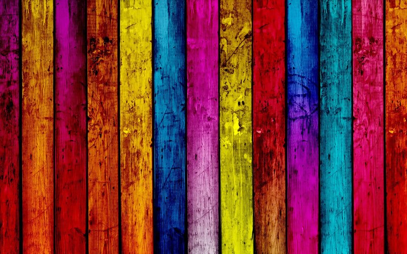 colorful wooden planks