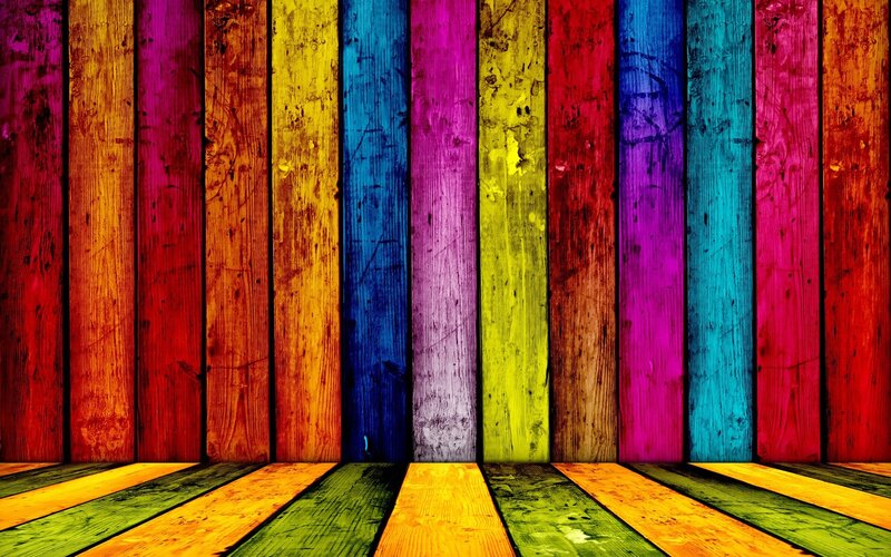 colorful wooden planks