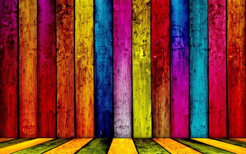 colorful wooden planks