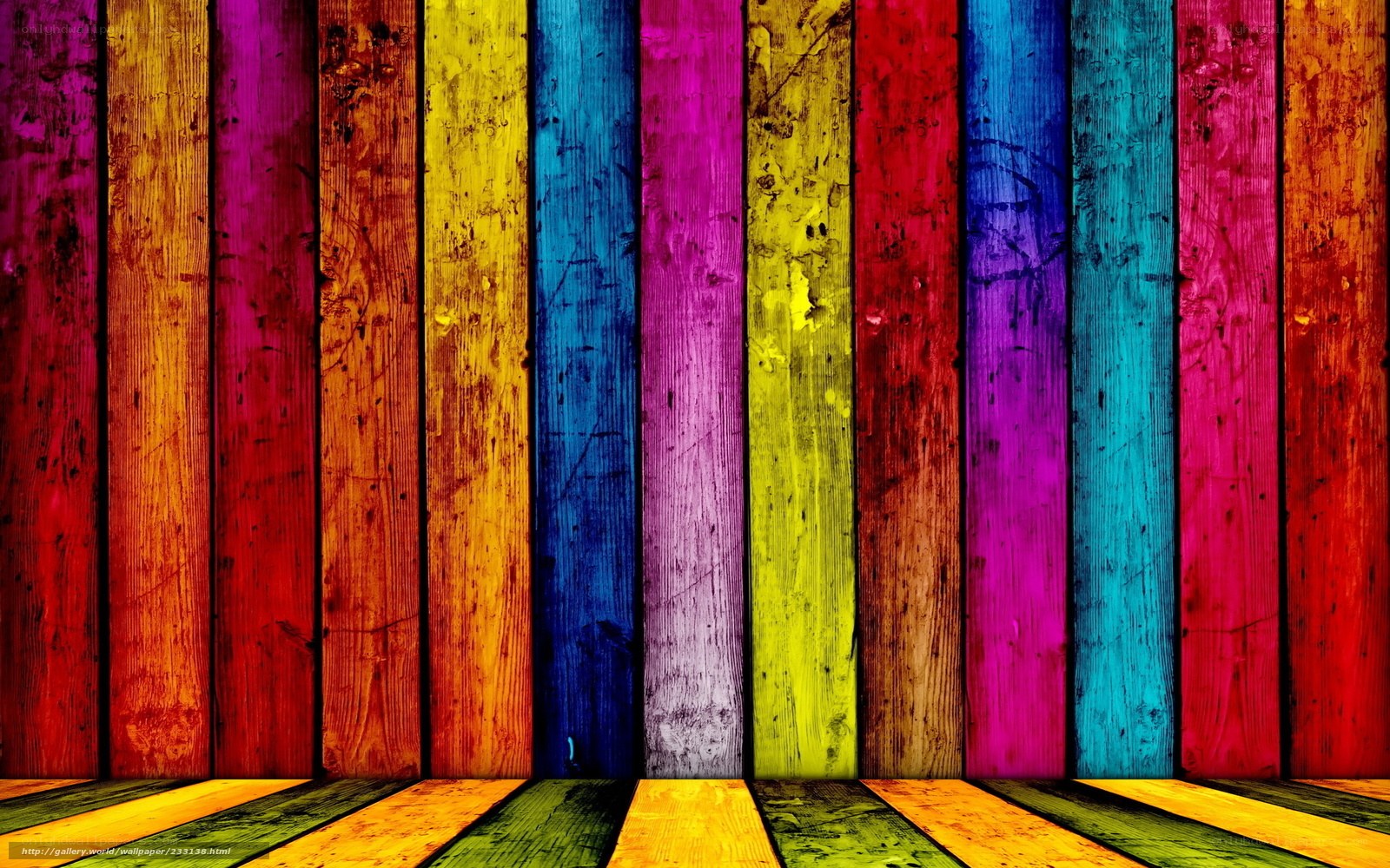 colorful wooden planks