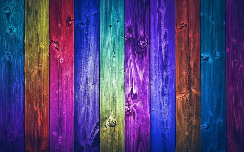 Colorful Wooden Planks — Blue, Vibrant