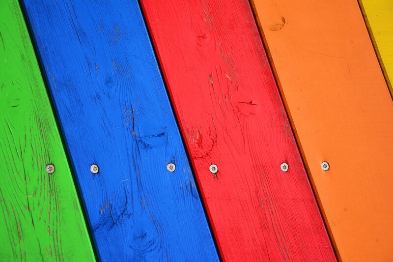 Colorful Wooden Planks — Green, Vibrant