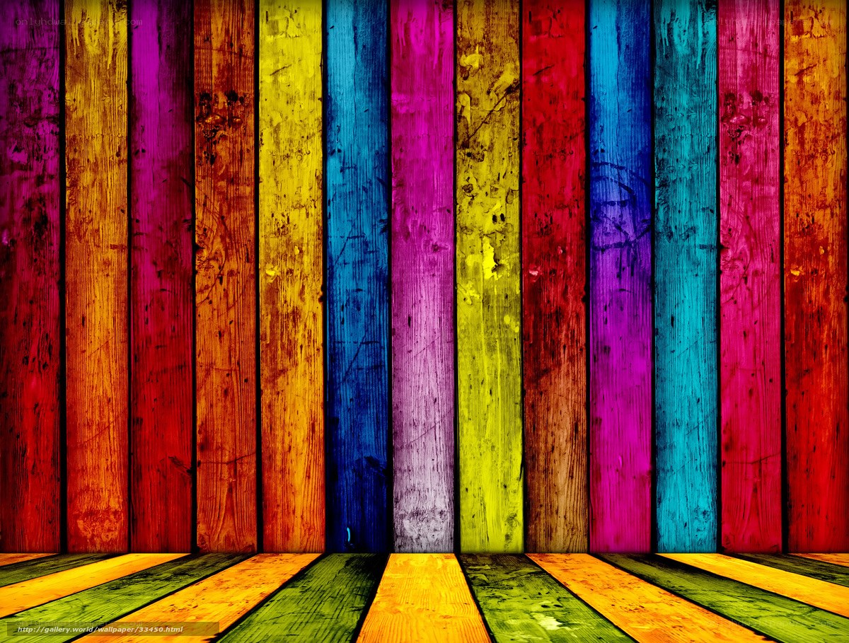 colorful wooden planks