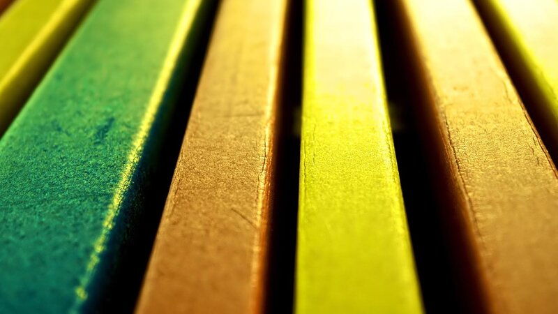 colorful wooden slats
