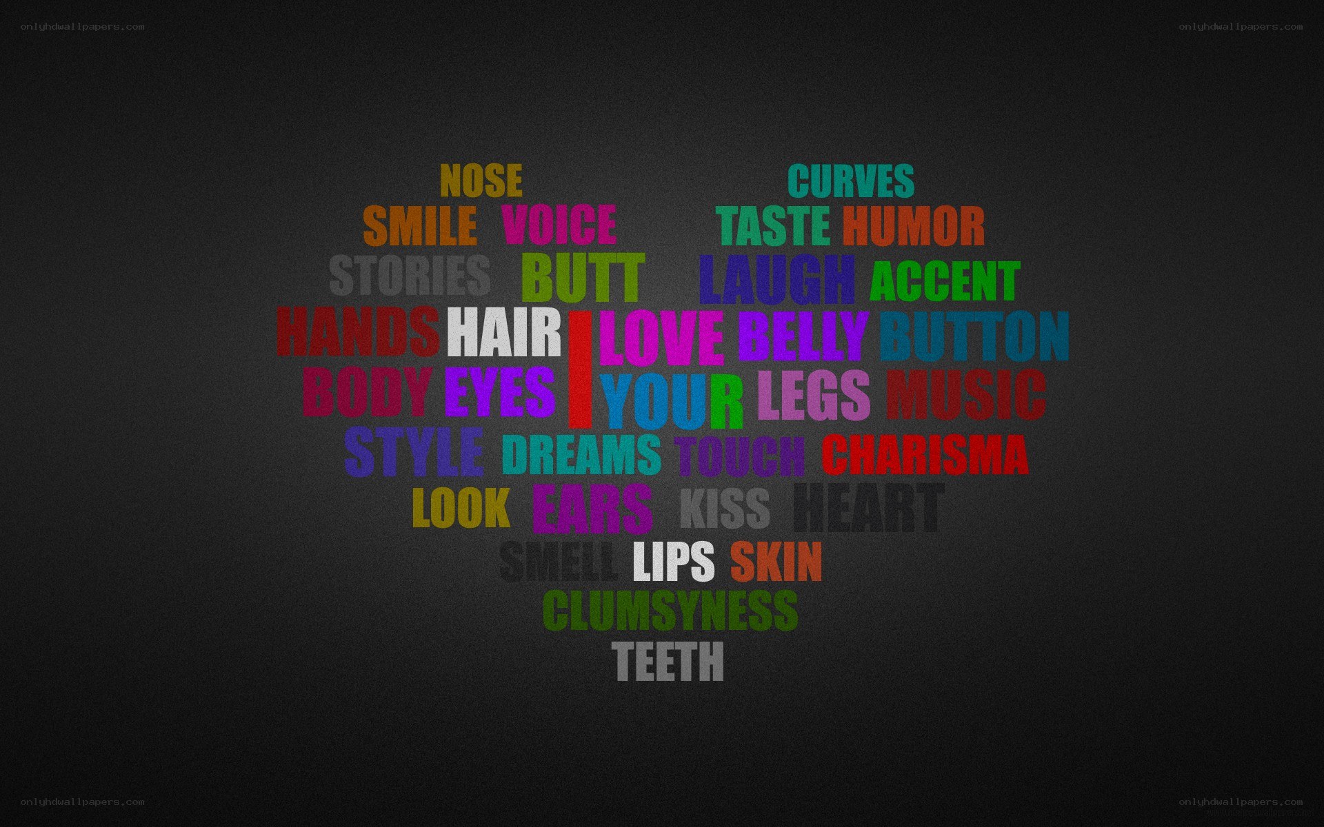colorful word art collage