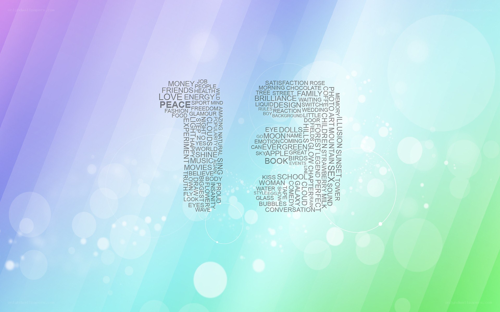 colorful word cloud art