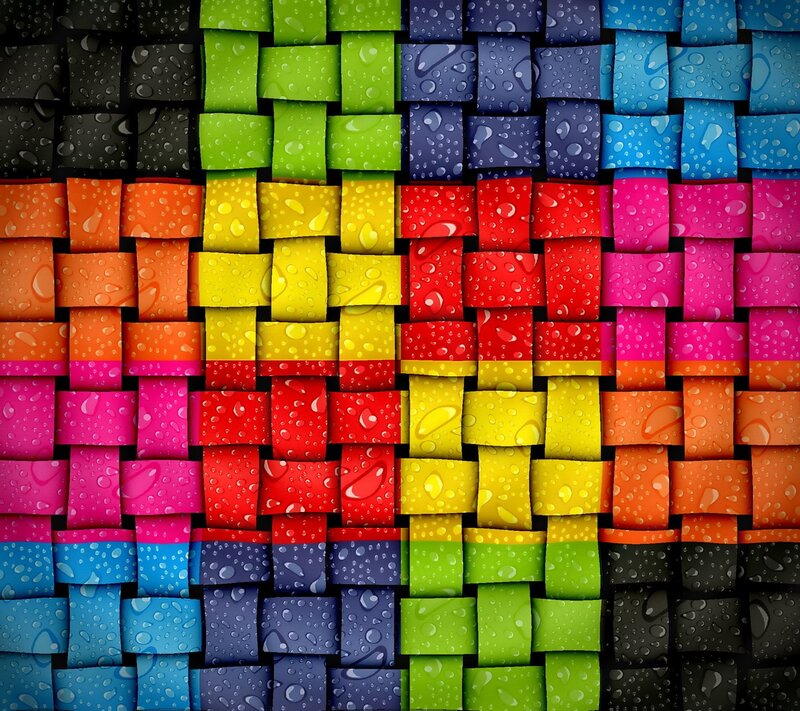 Colorful Woven Pattern — Black