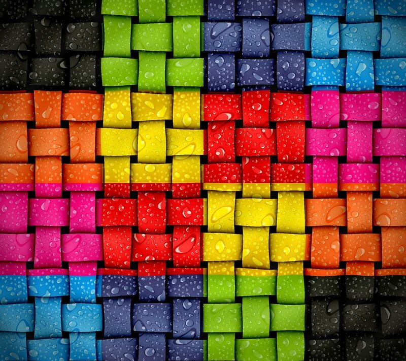 Colorful Woven Pattern — Black, Vibrant