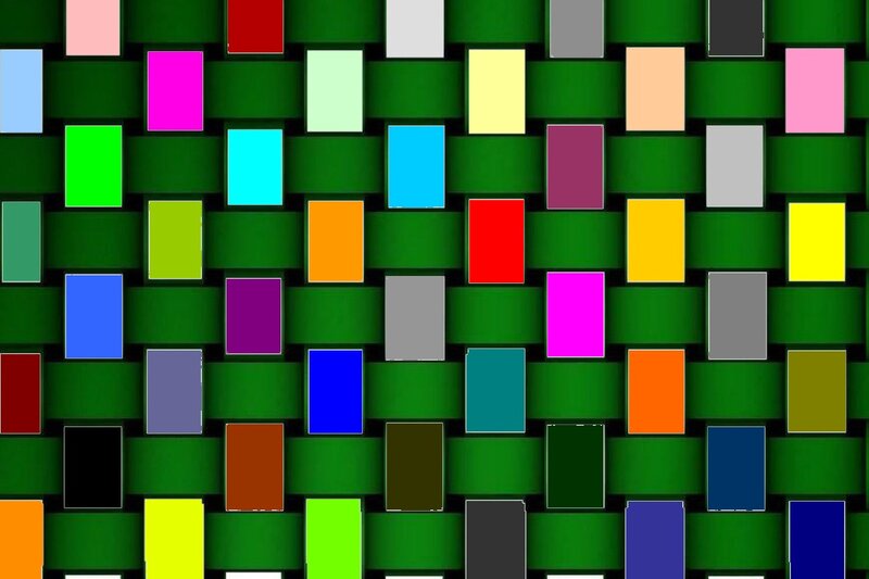 Colorful Woven Pattern — Green, Vibrant, Abstract
